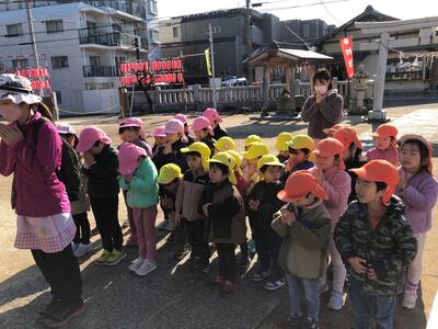 ３クラス合同　菅原神社初詣